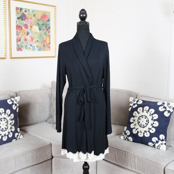 EBERJAY Lady Godiva Robe with Lace Hem - Picture 1 of 13